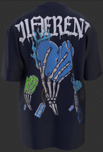 Load image into Gallery viewer, 3 heart navy blue T-shirt