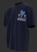 Load image into Gallery viewer, 3 heart navy blue T-shirt